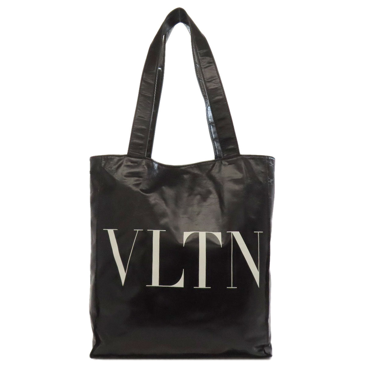 VALENTINO バレンティノ ロゴ トートバッグ カーフ レディース 中古