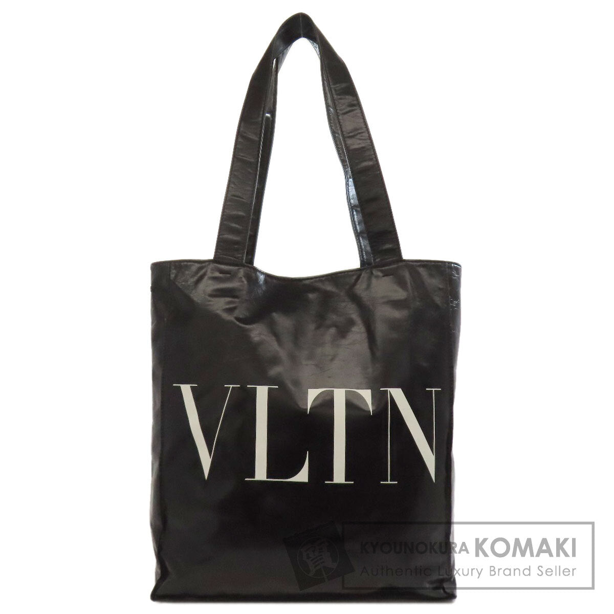 VALENTINO バレンティノ ロゴ トートバッグ カーフ レディース 中古