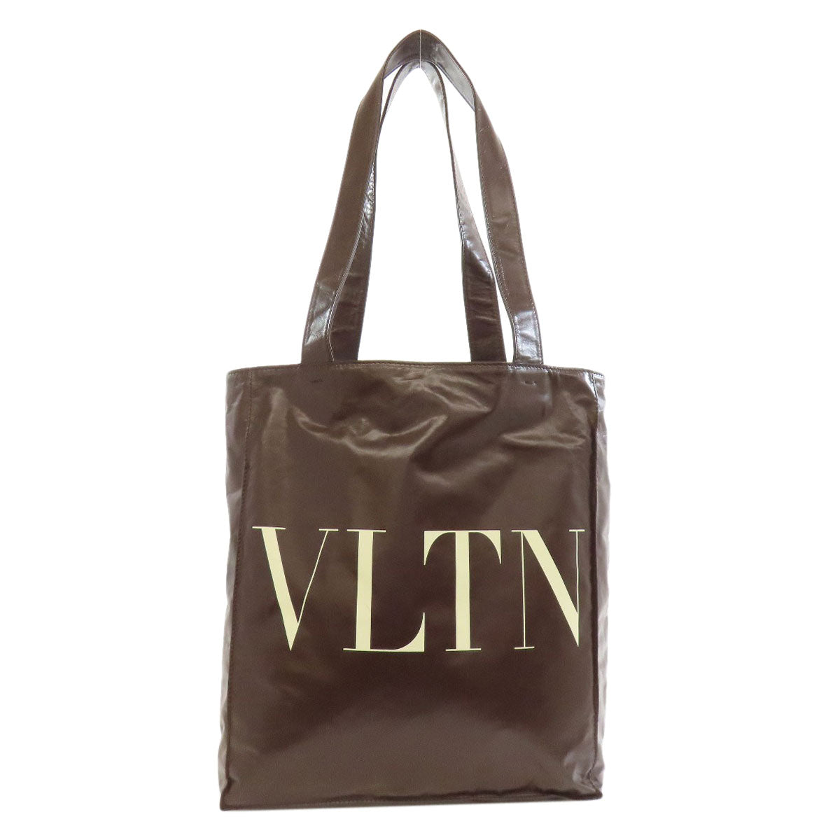 VALENTINO バレンティノ ロゴ トートバッグ カーフ レディース 中古