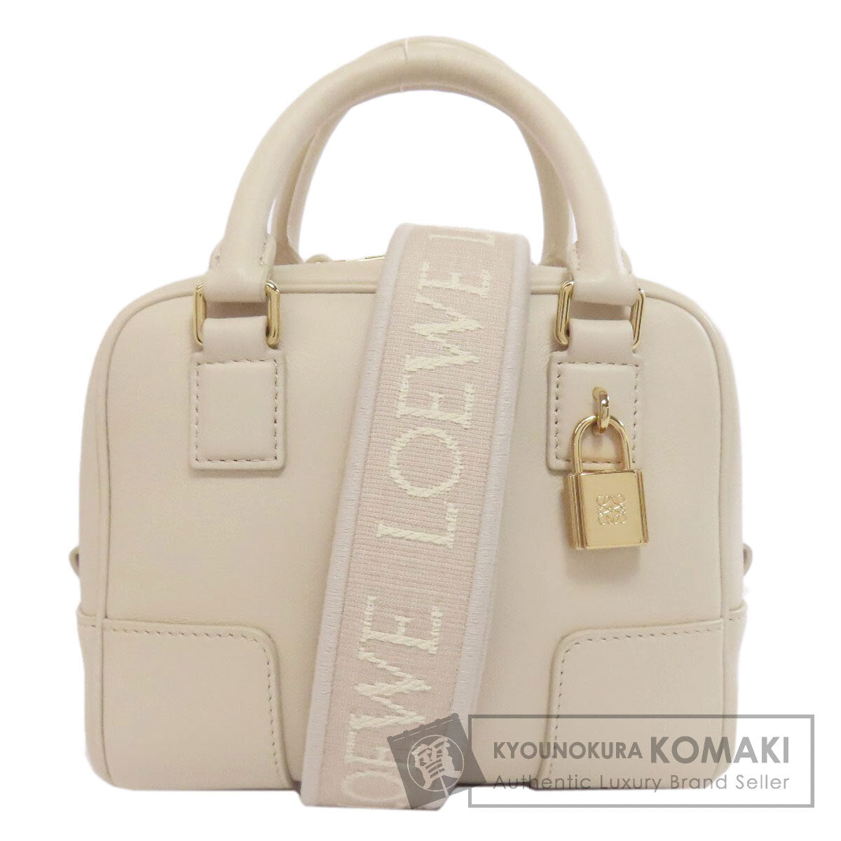 LOEWE ロエベ アマソナ16 スクエア 2WAY ハンドバッグ カーフ レディース 中古