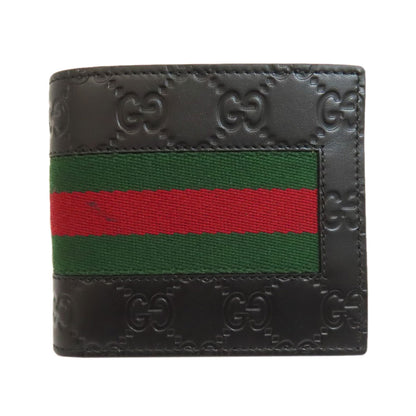 GUCCI グッチ 408826 GGシグネチャー シマ シェリーライン 二つ折り財布（小銭入れあり） カーフ レディース 中古