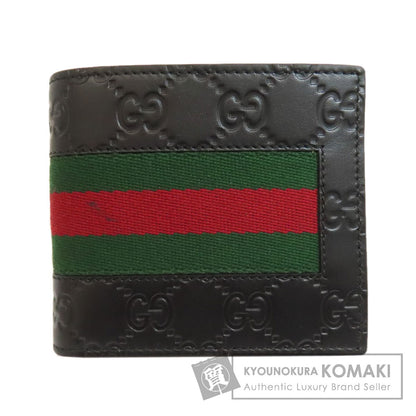 GUCCI グッチ 408826 GGシグネチャー シマ シェリーライン 二つ折り財布（小銭入れあり） カーフ レディース 中古