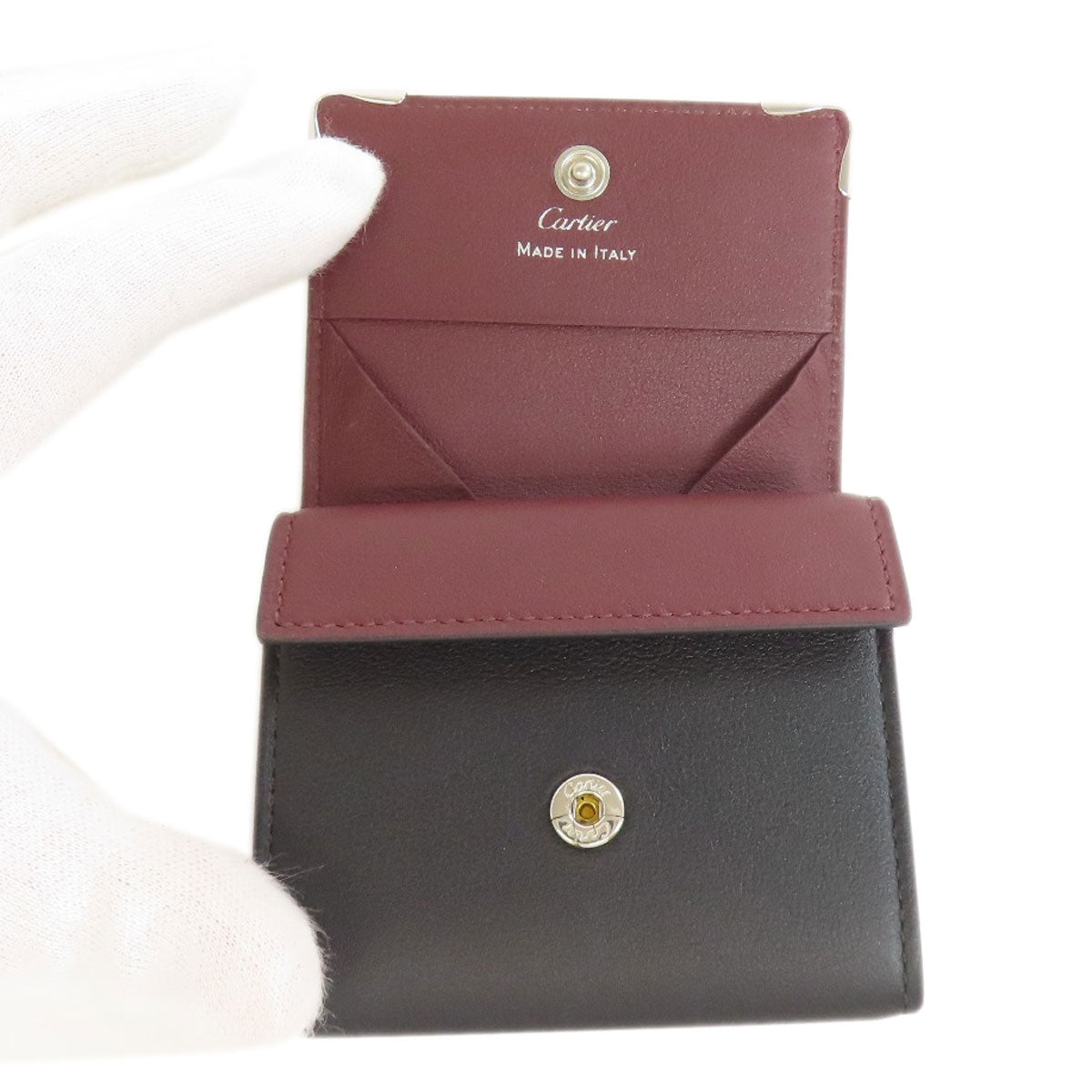 CARTIER カルティエ ロゴ コインケース カーフ レディース 中古