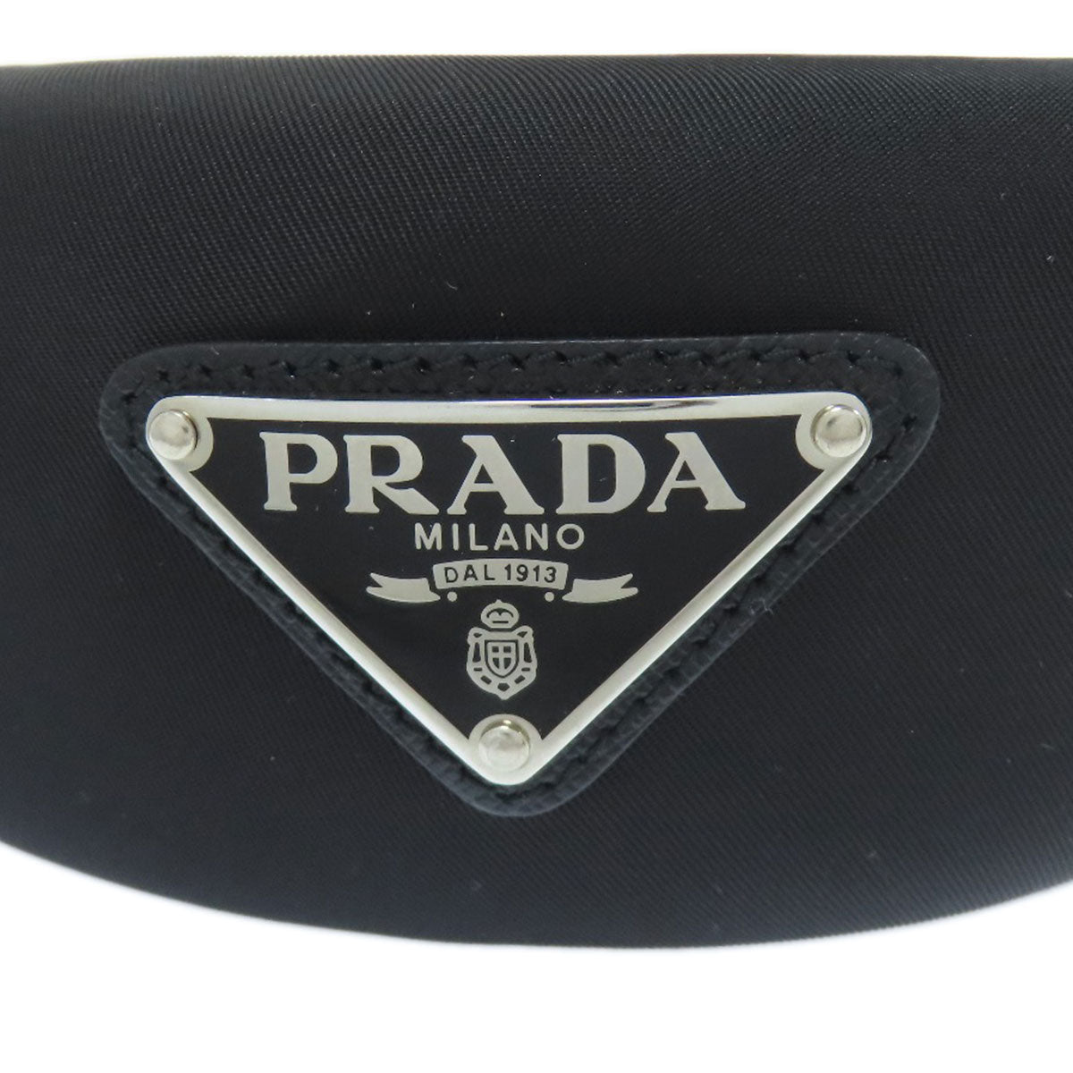 PRADA プラダ カチューシャ ロゴ金具 ヘアアクセサリー ナイロン レディース 中古