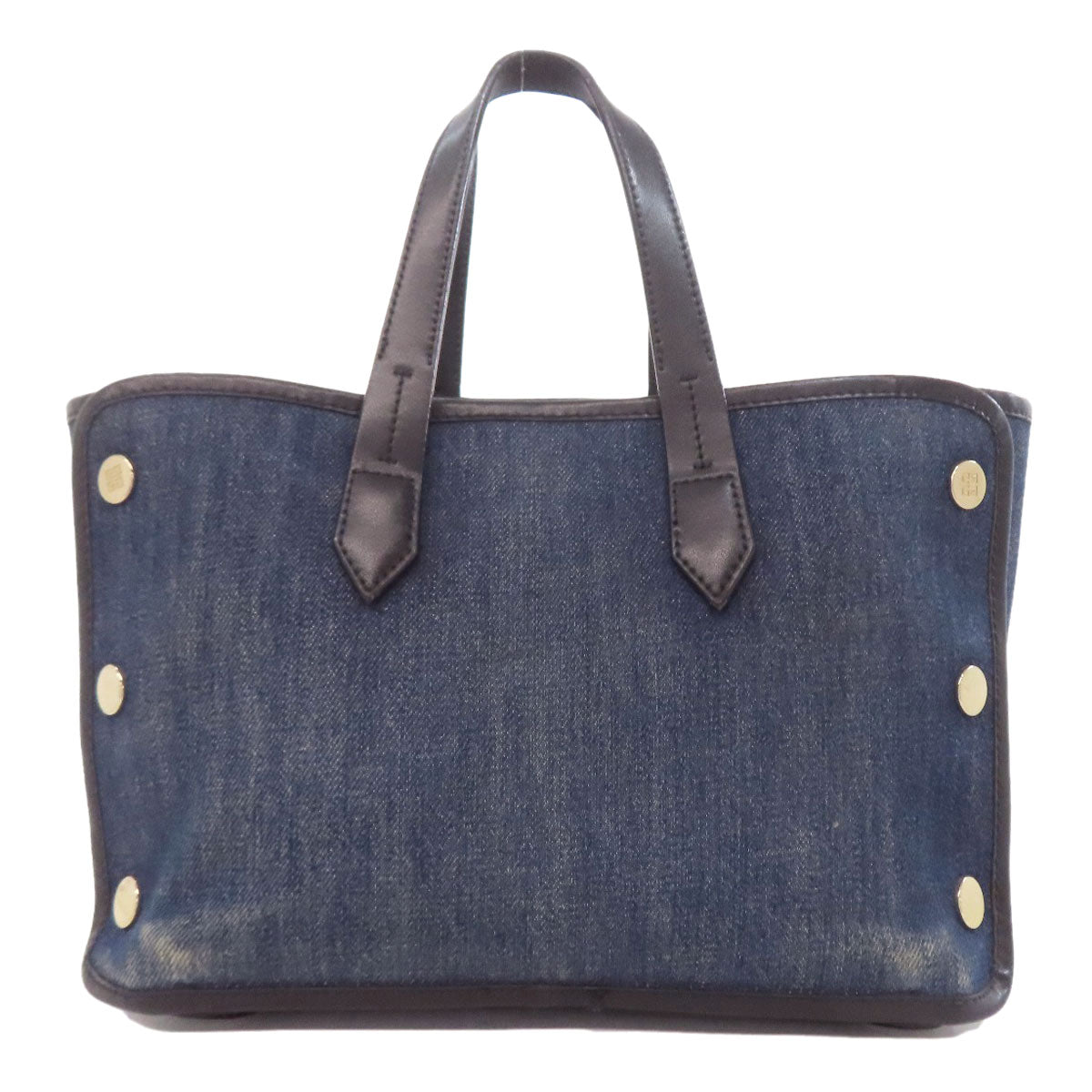 GIVENCHY ジバンシー ロゴ ハンドバッグ デニム レディース 中古