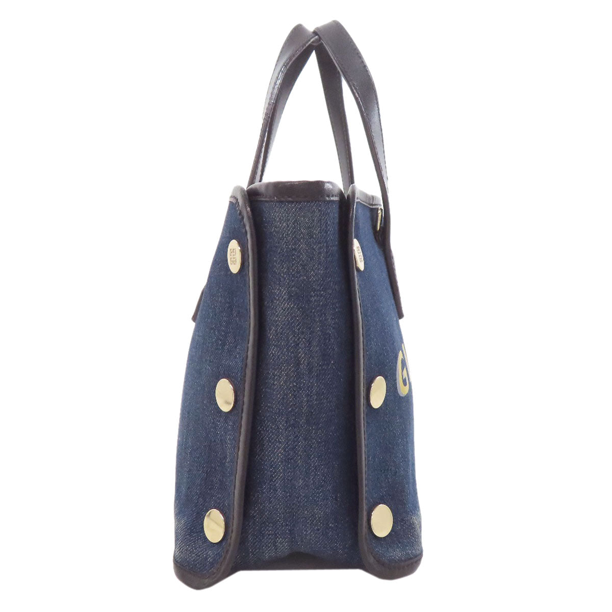 GIVENCHY ジバンシー ロゴ ハンドバッグ デニム レディース 中古
