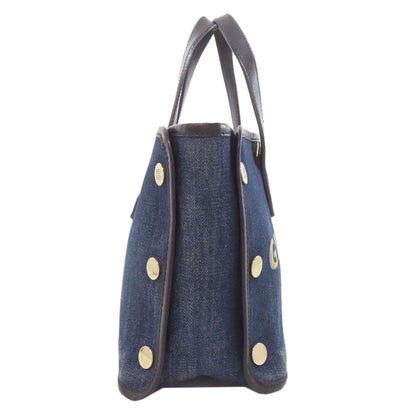 GIVENCHY ジバンシー ロゴ ハンドバッグ デニム レディース 中古
