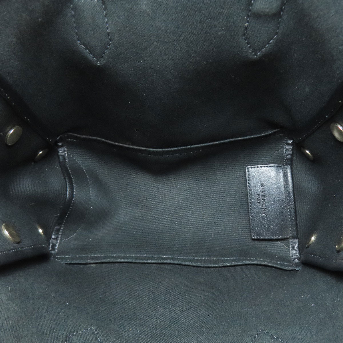 GIVENCHY ジバンシー ロゴ ハンドバッグ デニム レディース 中古