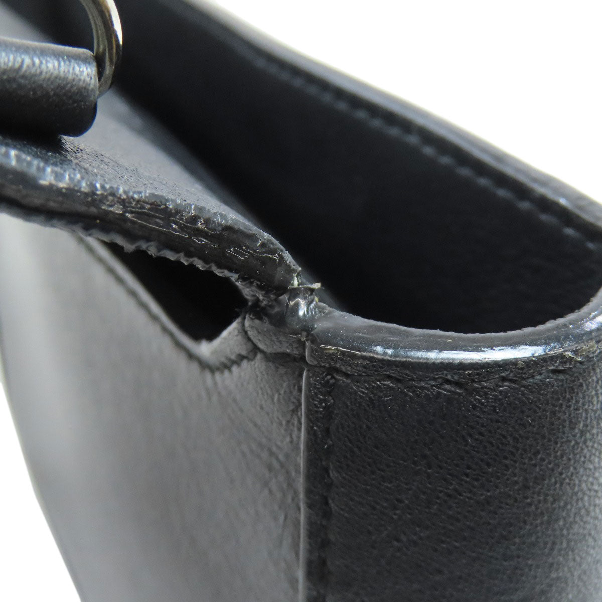 Jimmy Choo ジミーチュウ チェーンショルダー ロゴ ビジュー ショルダーバッグ レザー レディース 中古
