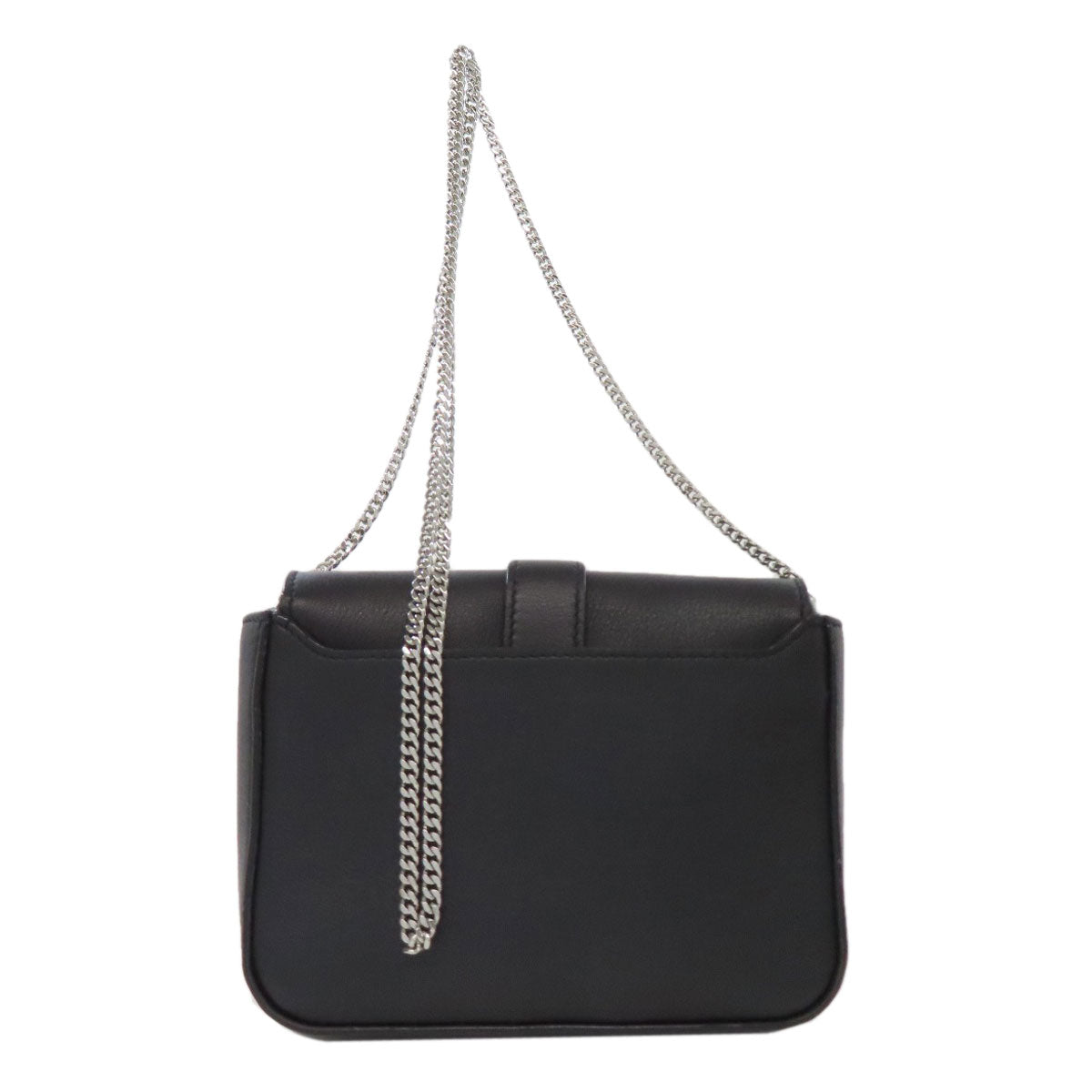 Jimmy Choo ジミーチュウ チェーンショルダー ロゴ ビジュー ショルダーバッグ レザー レディース 中古