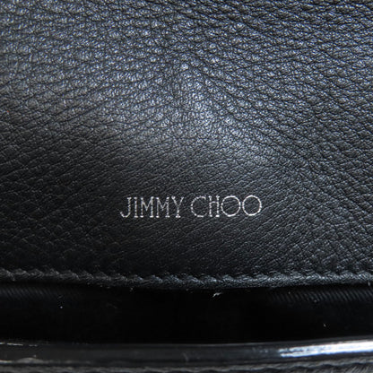 Jimmy Choo ジミーチュウ チェーンショルダー ロゴ ビジュー ショルダーバッグ レザー レディース 中古