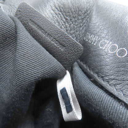 Jimmy Choo ジミーチュウ チェーンショルダー ロゴ ビジュー ショルダーバッグ レザー レディース 中古