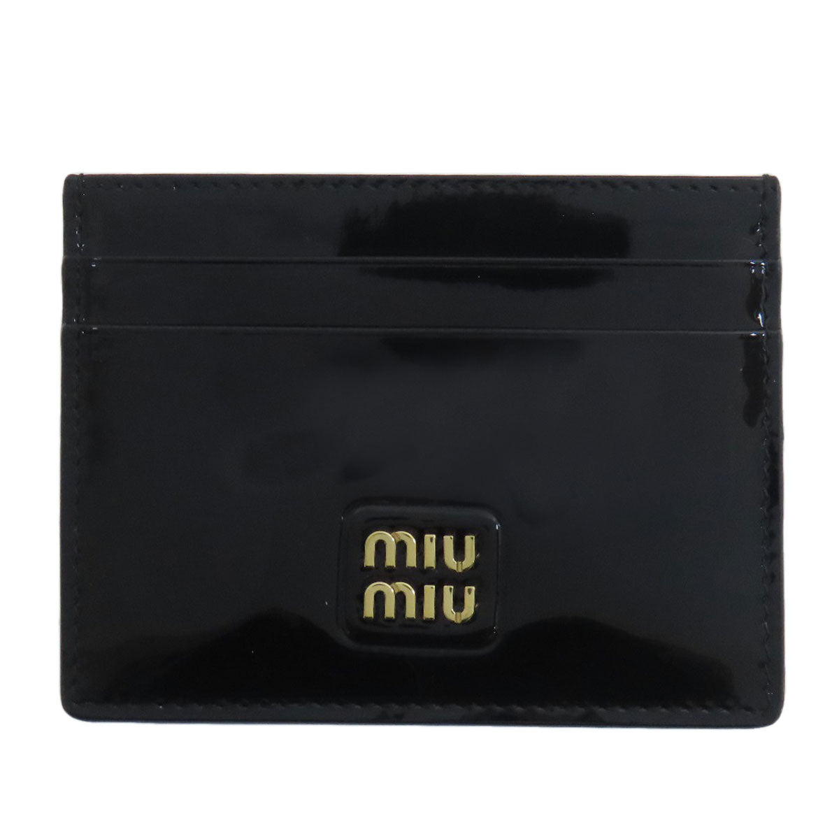 MIUMIU ミュウミュウ ロゴ カードケース レザー レディース 中古