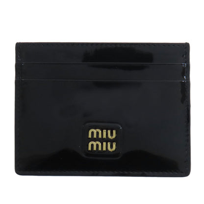 MIUMIU ミュウミュウ ロゴ カードケース レザー レディース 中古