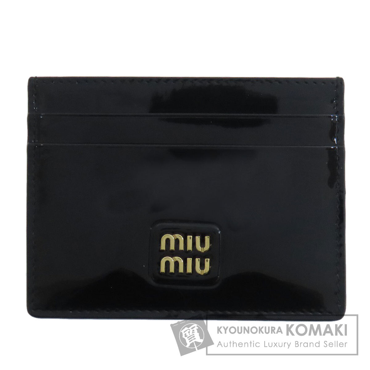 MIUMIU ミュウミュウ ロゴ カードケース レザー レディース 中古