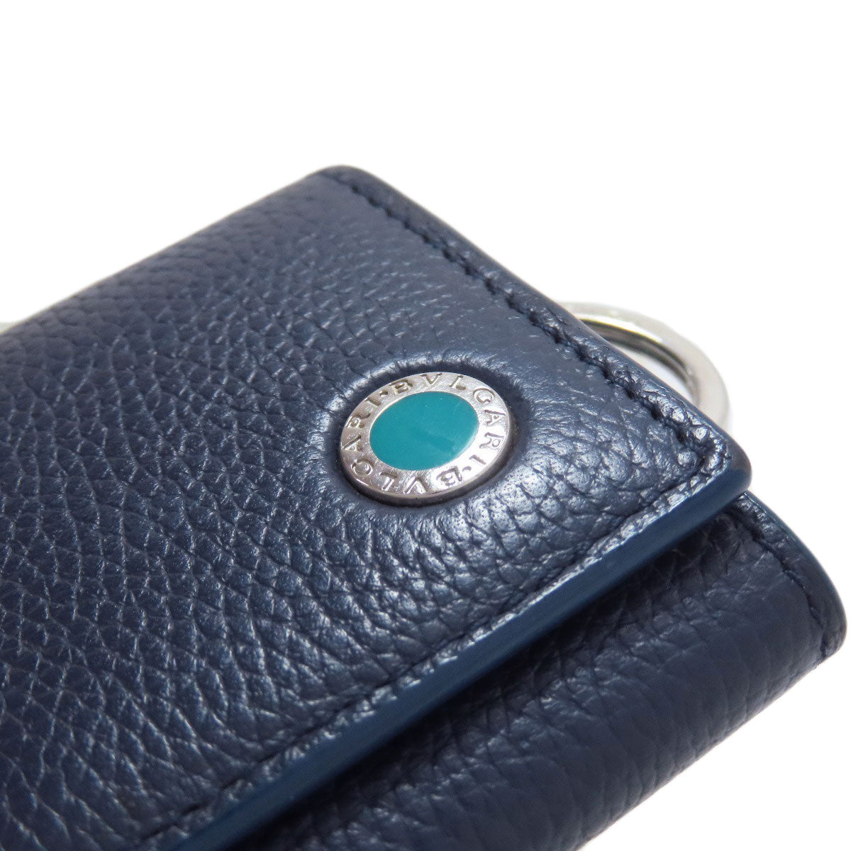 BVLGARI ブルガリ ロゴ キーケース レザー レディース 中古