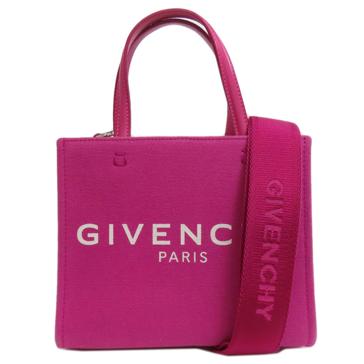 GIVENCHY ジバンシー 2WAY ハンドバッグ キャンバス レディース 中古