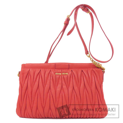 MIUMIU ミュウミュウ マテラッセ ショルダーバッグ レザー レディース 中古