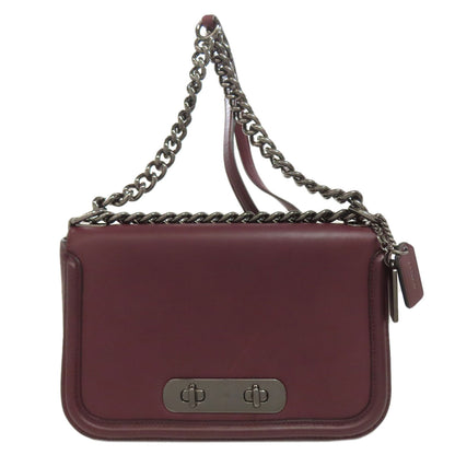 COACH コーチ 54640 ロゴ ショルダーバッグ レザー レディース 中古