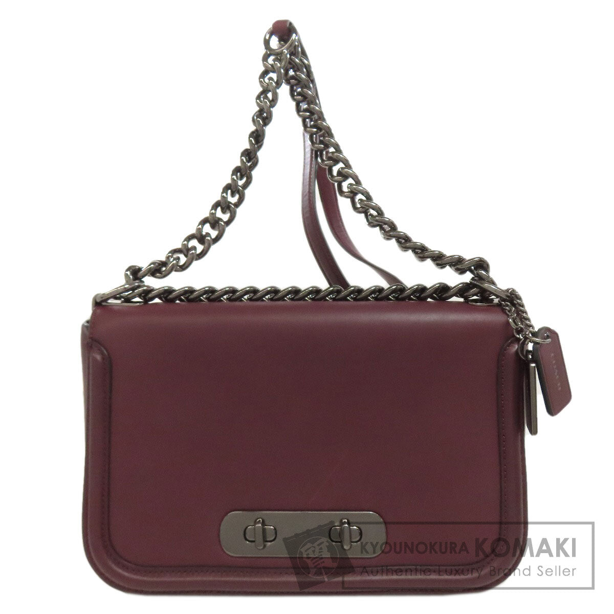 COACH コーチ 54640 ロゴ ショルダーバッグ レザー レディース 中古
