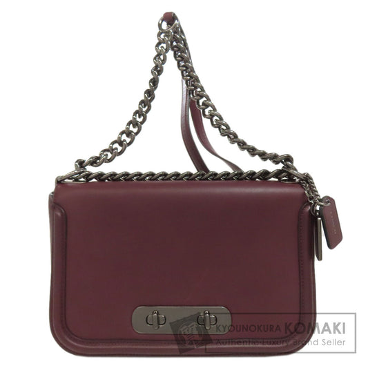 COACH コーチ 54640 ロゴ ショルダーバッグ レザー レディース 中古