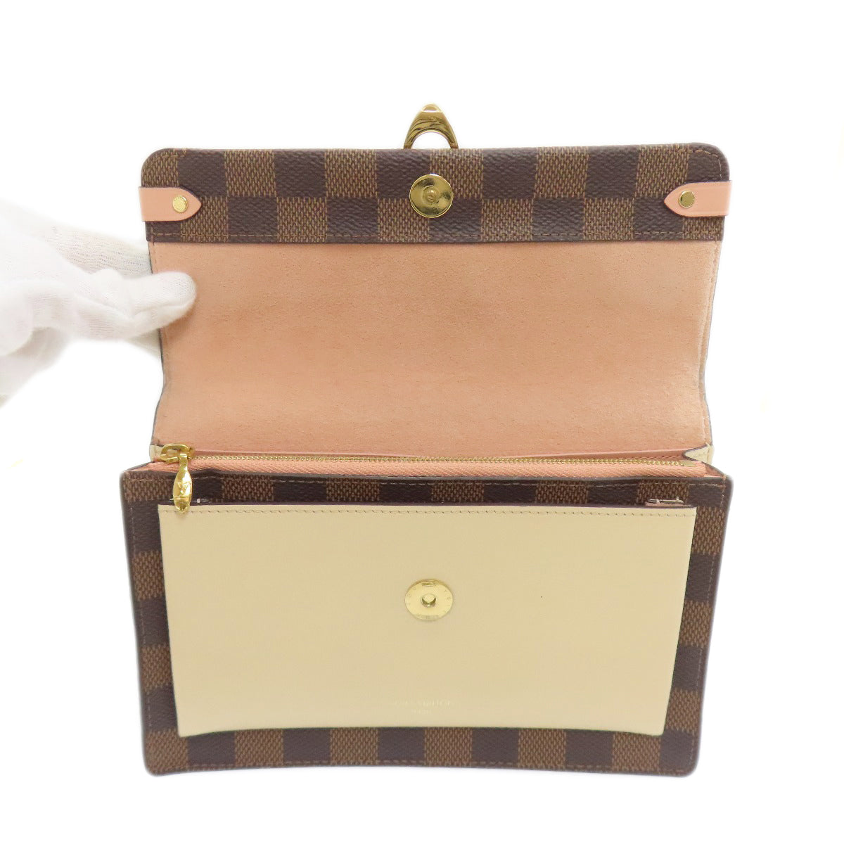 LOUIS VUITTON ルイヴィトン N60237 ポルトフォイユ ヴァヴァンチェーン ショルダーバッグ ダミエキャンバス レディース 中古