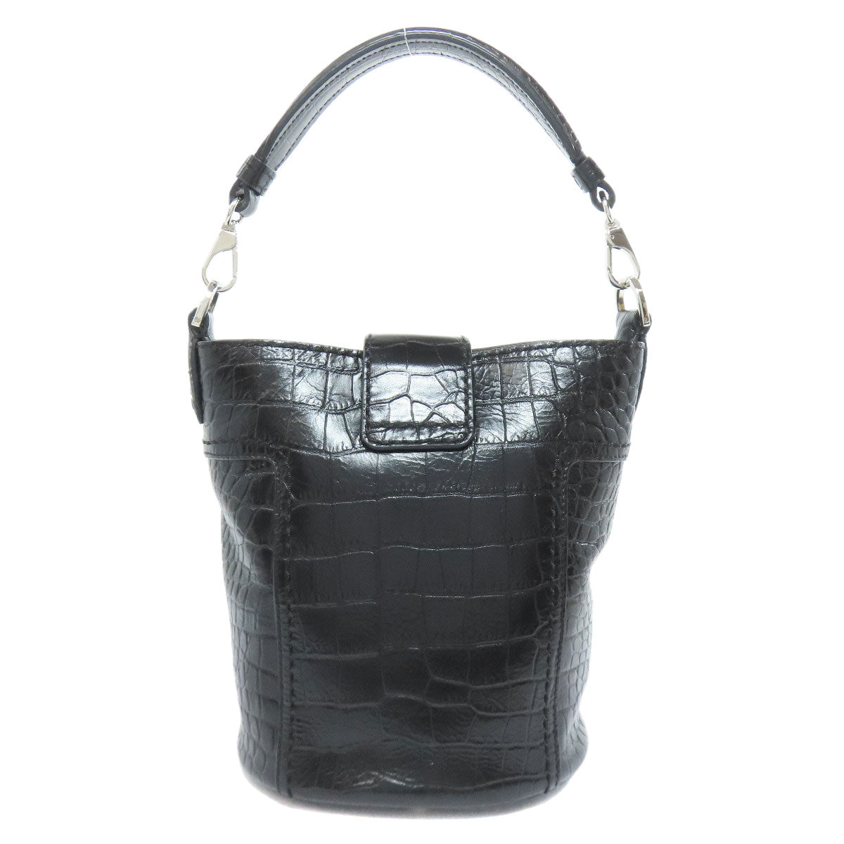 TODS トッズ 型押 ダブルT 2WAY ハンドバッグ レザー レディース 中古