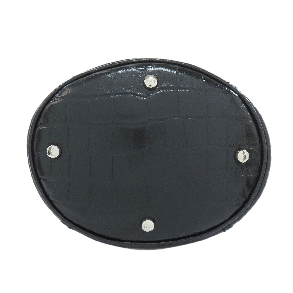 TODS トッズ 型押 ダブルT 2WAY ハンドバッグ レザー レディース 中古