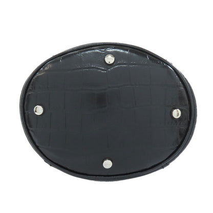 TODS トッズ 型押 ダブルT 2WAY ハンドバッグ レザー レディース 中古