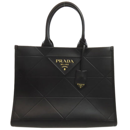 PRADA プラダ 1BA378 ロゴ シンボル ハンドバッグ カーフ レディース 中古