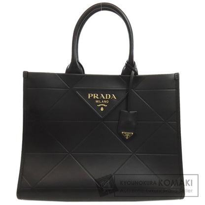 PRADA プラダ 1BA378 ロゴ シンボル ハンドバッグ カーフ レディース 中古