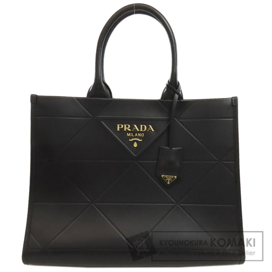 PRADA プラダ 1BA378 ロゴ シンボル ハンドバッグ カーフ レディース 中古