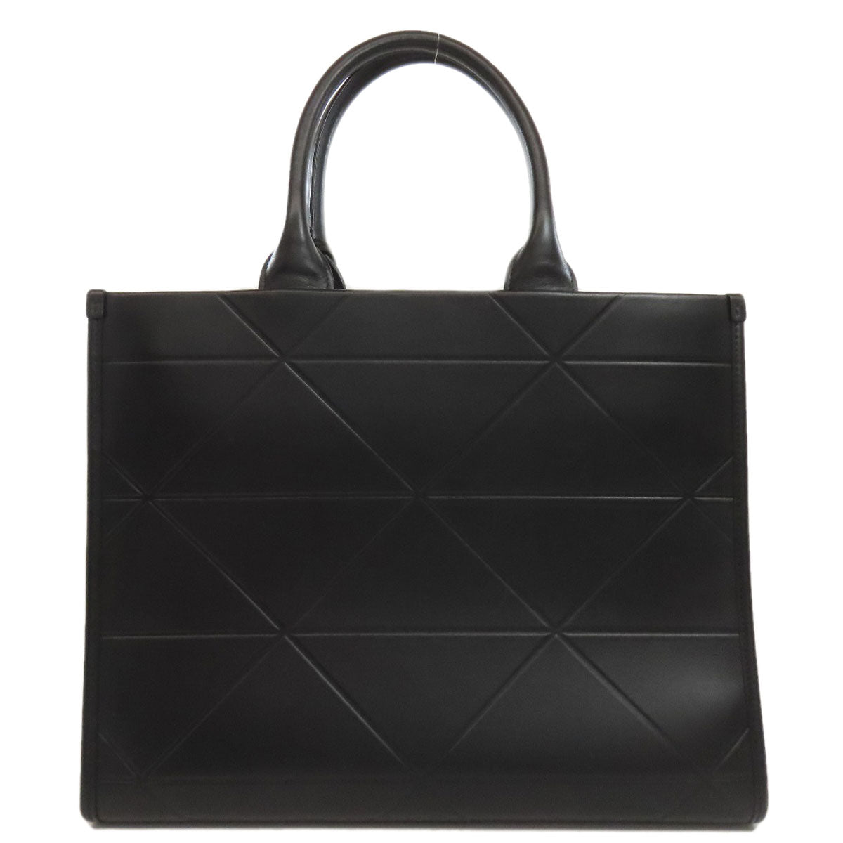 PRADA プラダ 1BA378 ロゴ シンボル ハンドバッグ カーフ レディース 中古