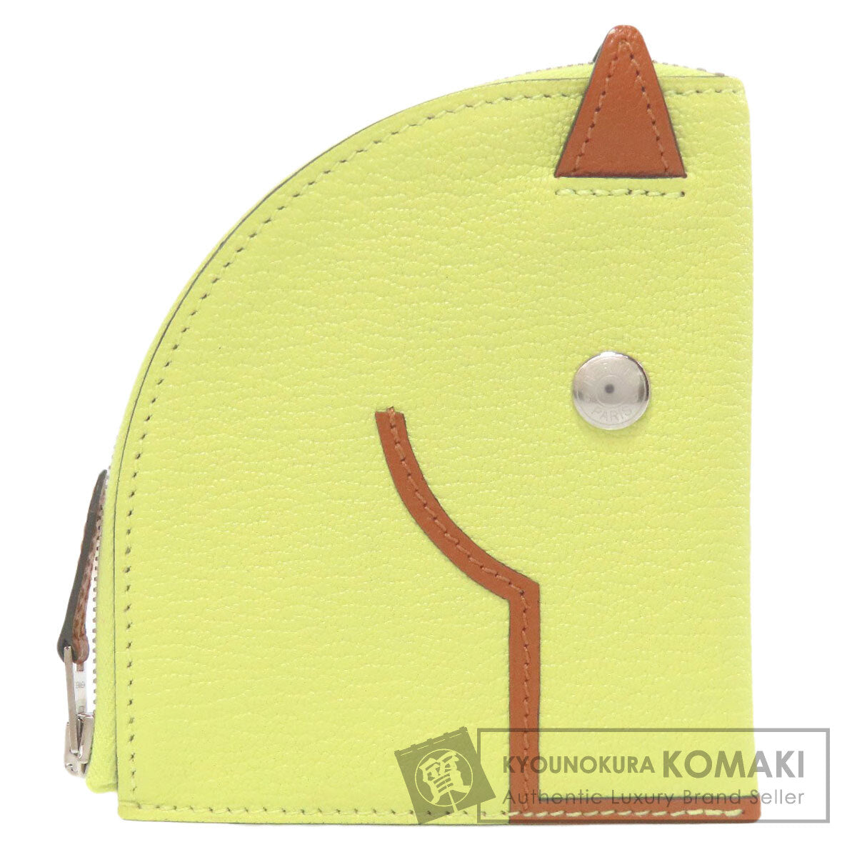 HERMES エルメス パドックウォレット シルバー金具 コインケース シェーブル レディース 中古