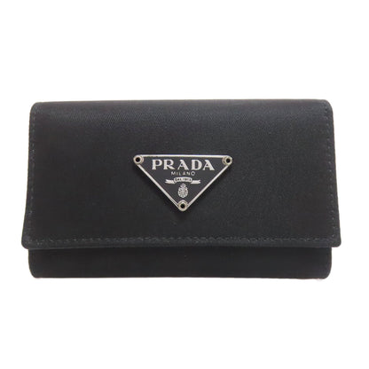 PRADA プラダ ロゴ金具 キーケース ナイロン レディース 中古