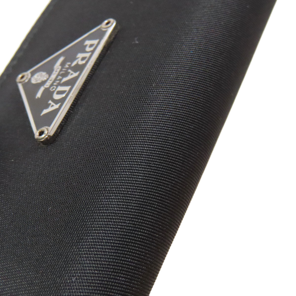 PRADA プラダ ロゴ金具 キーケース ナイロン レディース 中古