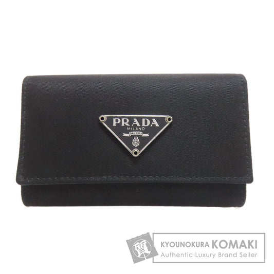 PRADA プラダ ロゴ金具 キーケース ナイロン レディース 中古