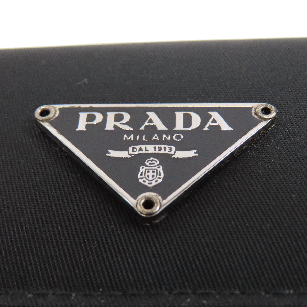 PRADA プラダ ロゴ金具 キーケース ナイロン レディース 中古