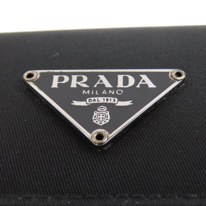 PRADA プラダ ロゴ金具 キーケース ナイロン レディース 中古