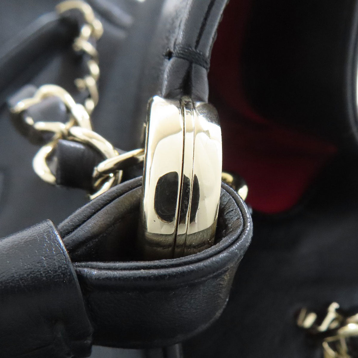 CHANEL シャネル ココマーク 2WAY トートバッグ カーフ レディース 中古