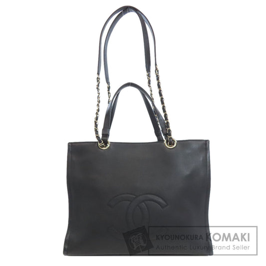 CHANEL シャネル ココマーク 2WAY トートバッグ カーフ レディース 中古