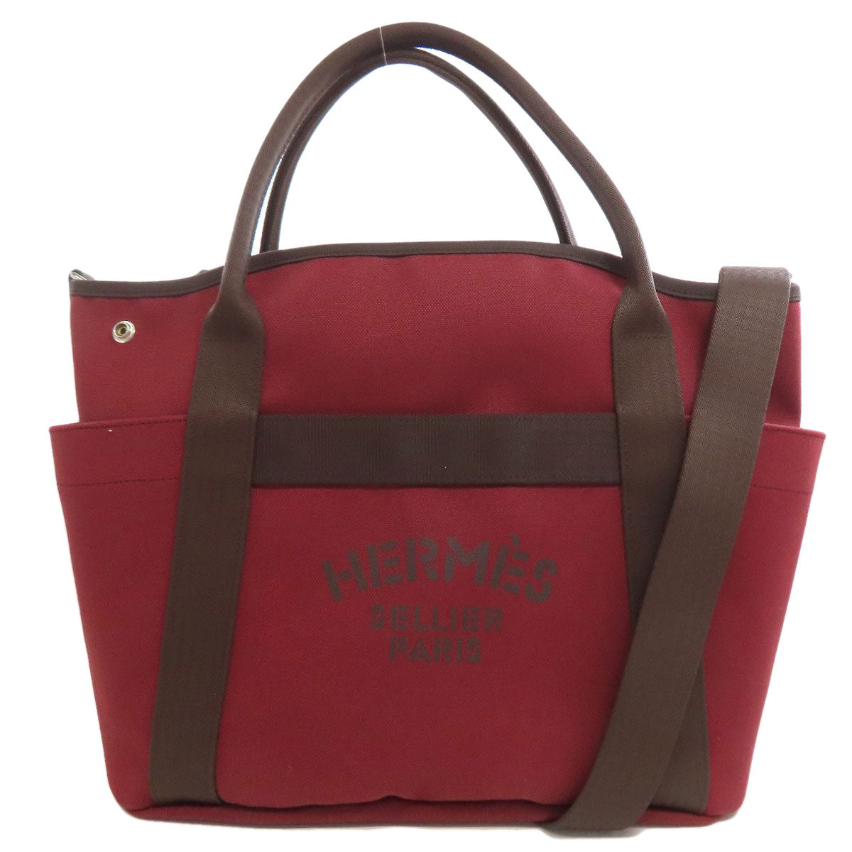 HERMES エルメス サック ド パンサージュグルーム 2WAY トートバッグ キャンバス レディース 中古