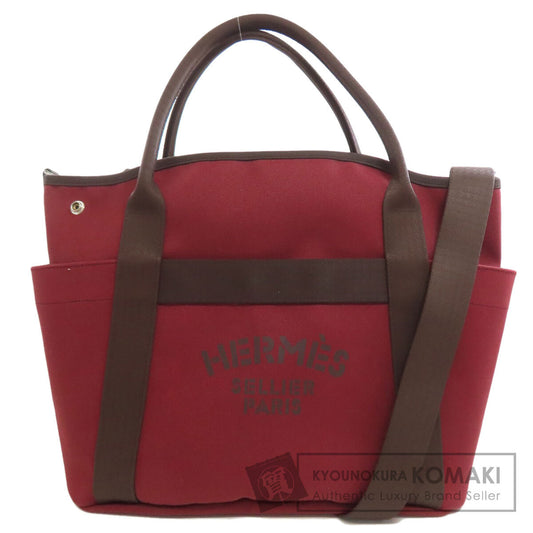 HERMES エルメス サック ド パンサージュグルーム 2WAY トートバッグ キャンバス レディース 中古
