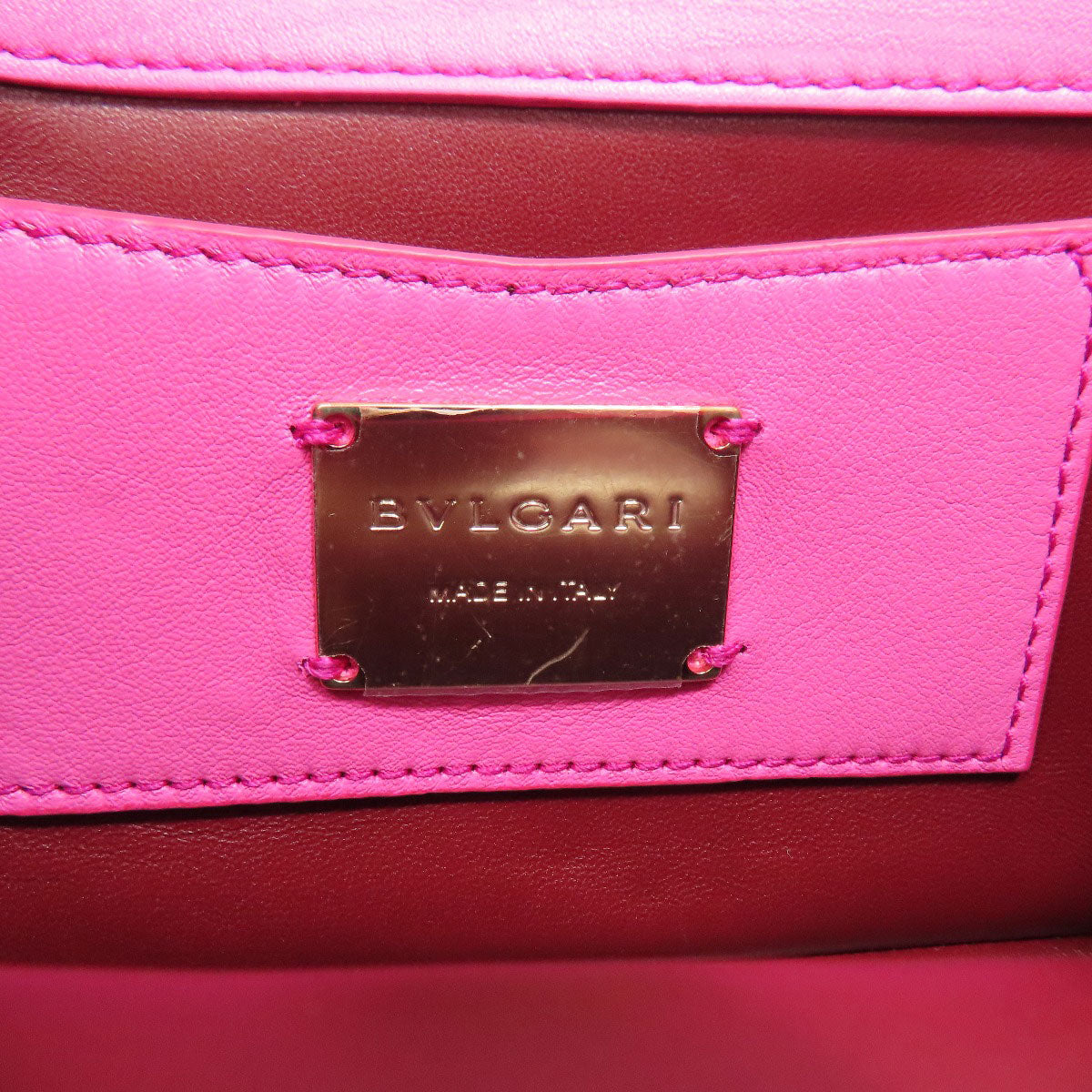 BVLGARI ブルガリ セルペンティ カボション ミニ クロスボディ 2WAY ハンドバッグ カーフ レディース 中古