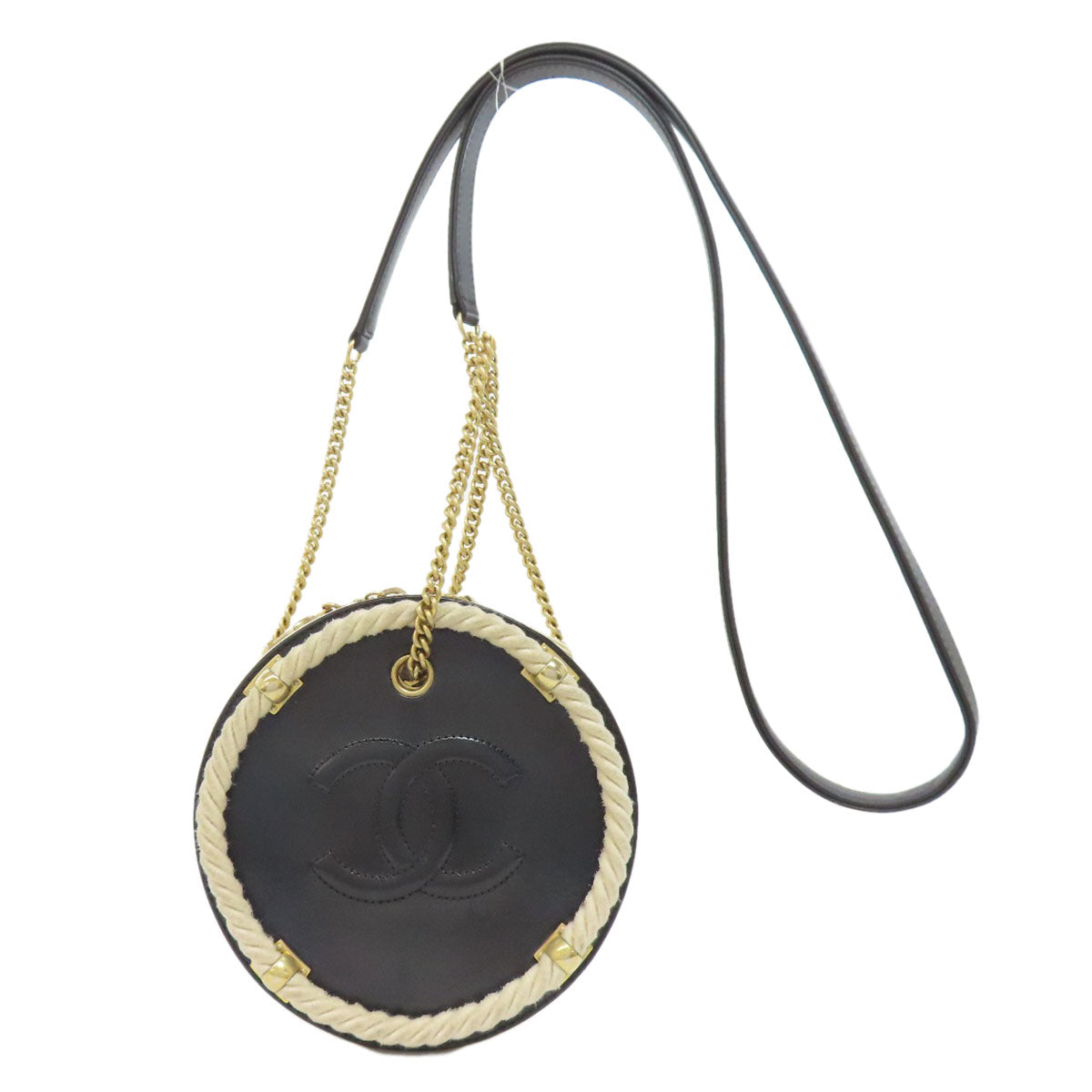 CHANEL シャネル ココマーク ゴールド金具 2WAY ハンドバッグ カーフ レディース 中古