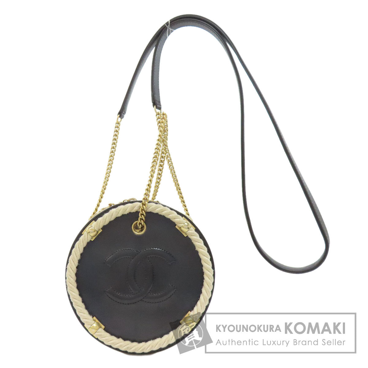 CHANEL シャネル ココマーク ゴールド金具 2WAY ハンドバッグ カーフ レディース 中古