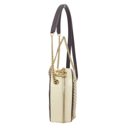 CHANEL シャネル ココマーク ゴールド金具 2WAY ハンドバッグ カーフ レディース 中古