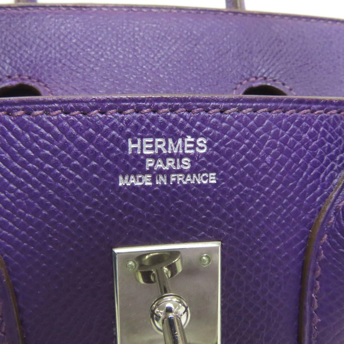 HERMES エルメス バーキン25 シルバー金具 ハンドバッグ エプソン レディース 中古