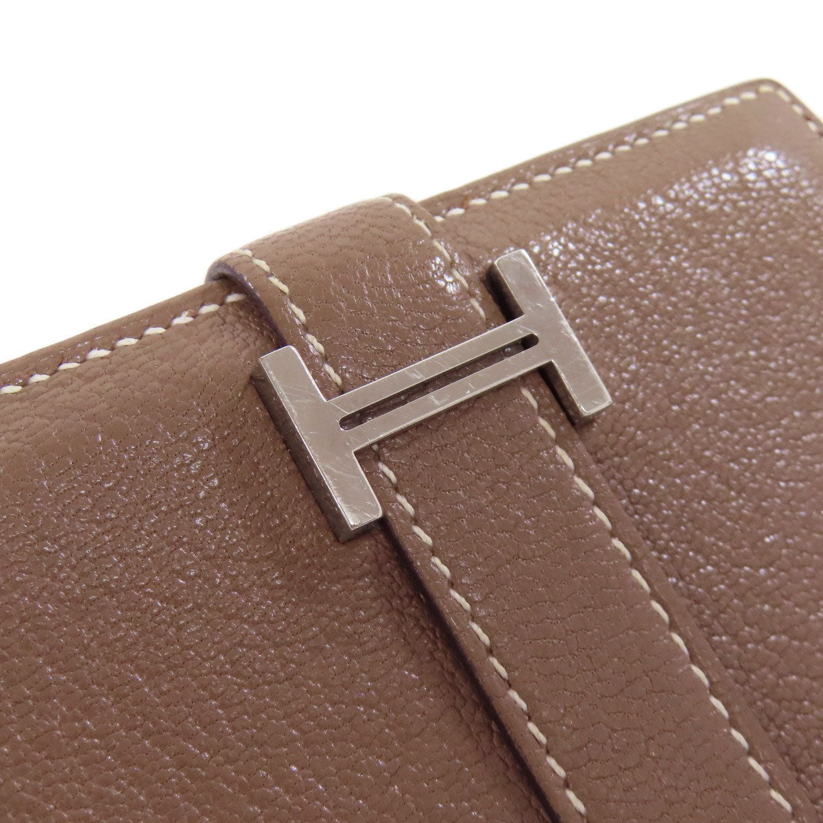 HERMES エルメス ベアンミニ エトープ シルバー金具 コインケース シェーブル レディース 中古