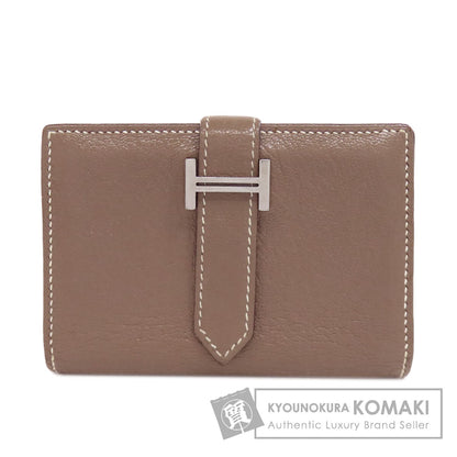 HERMES エルメス ベアンミニ エトープ シルバー金具 コインケース シェーブル レディース 中古